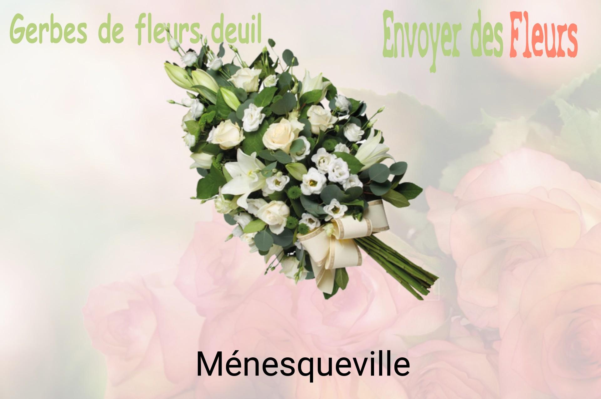 Gerbe de fleurs de deuil livrée à Ménesqueville